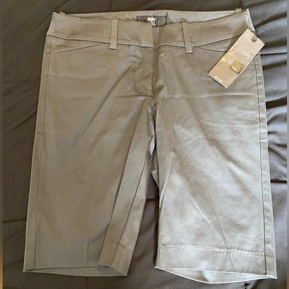 Grey knee length shorts